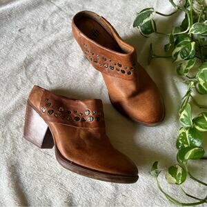 Sofft Studded Leather Heeled Mules